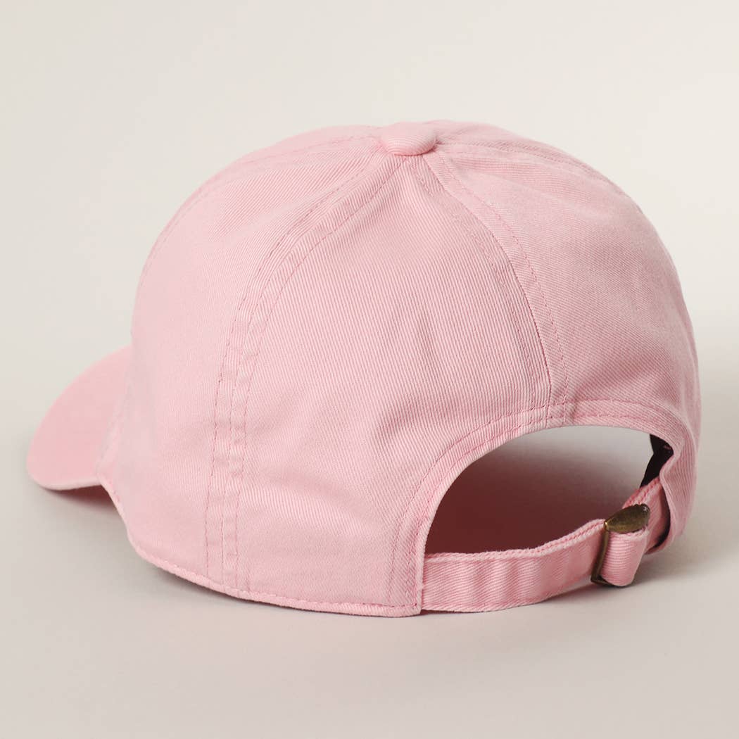 BULLDOG Embroidery Cotton Baseball Cap: BEIGE / One Size