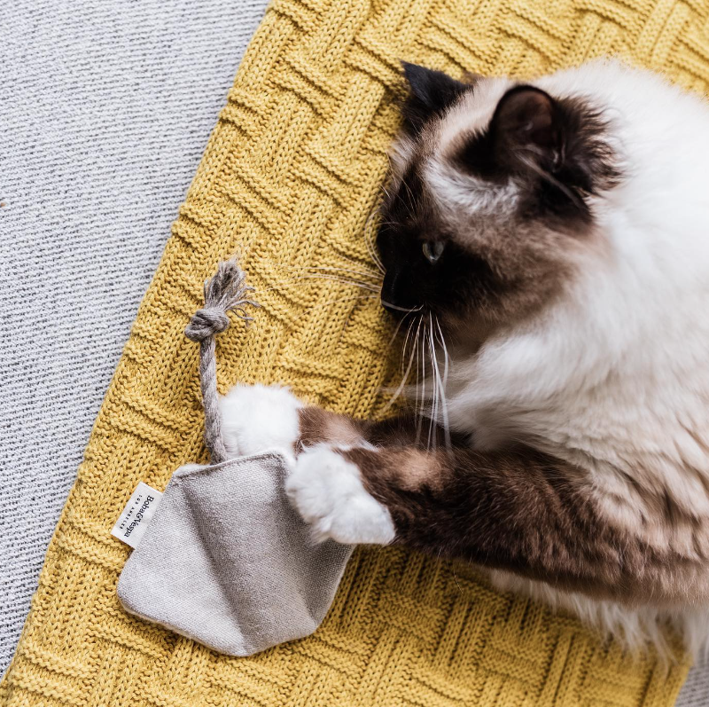 Stingray Cat Toy with Catnip - Hemp and Cotton - USA Made