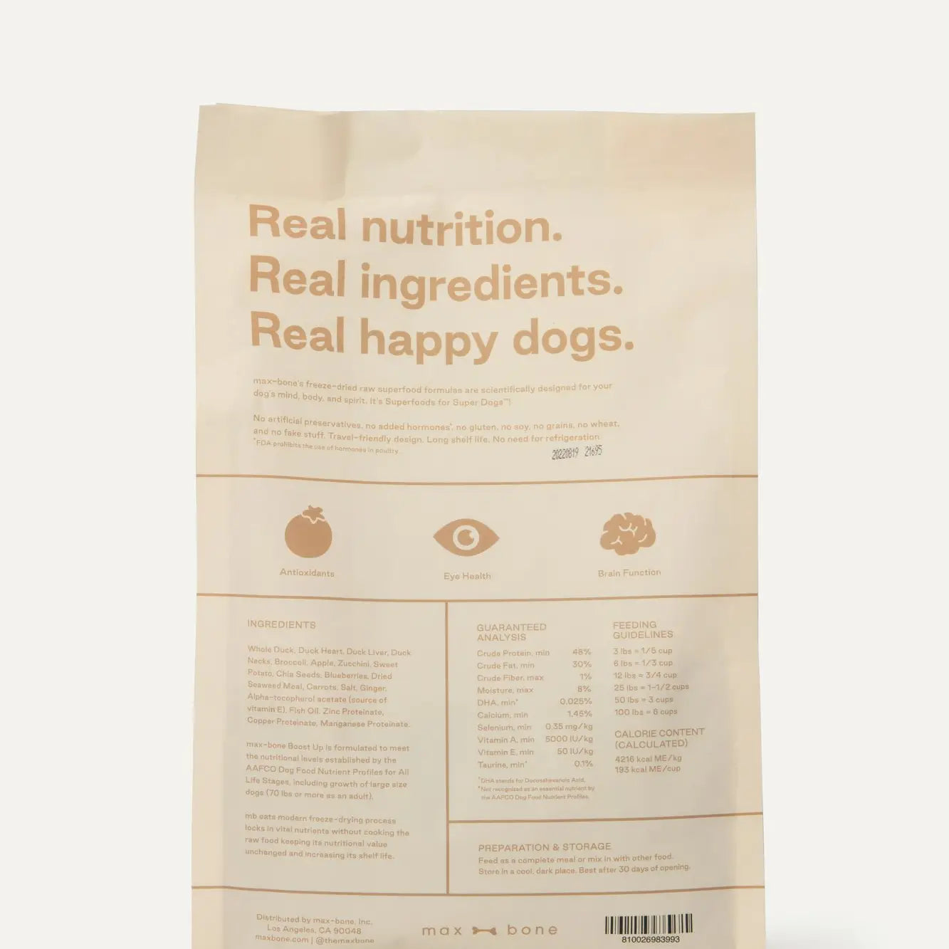 Maxbone Boost Up Duck Freeze-Dried Meal For Dogs