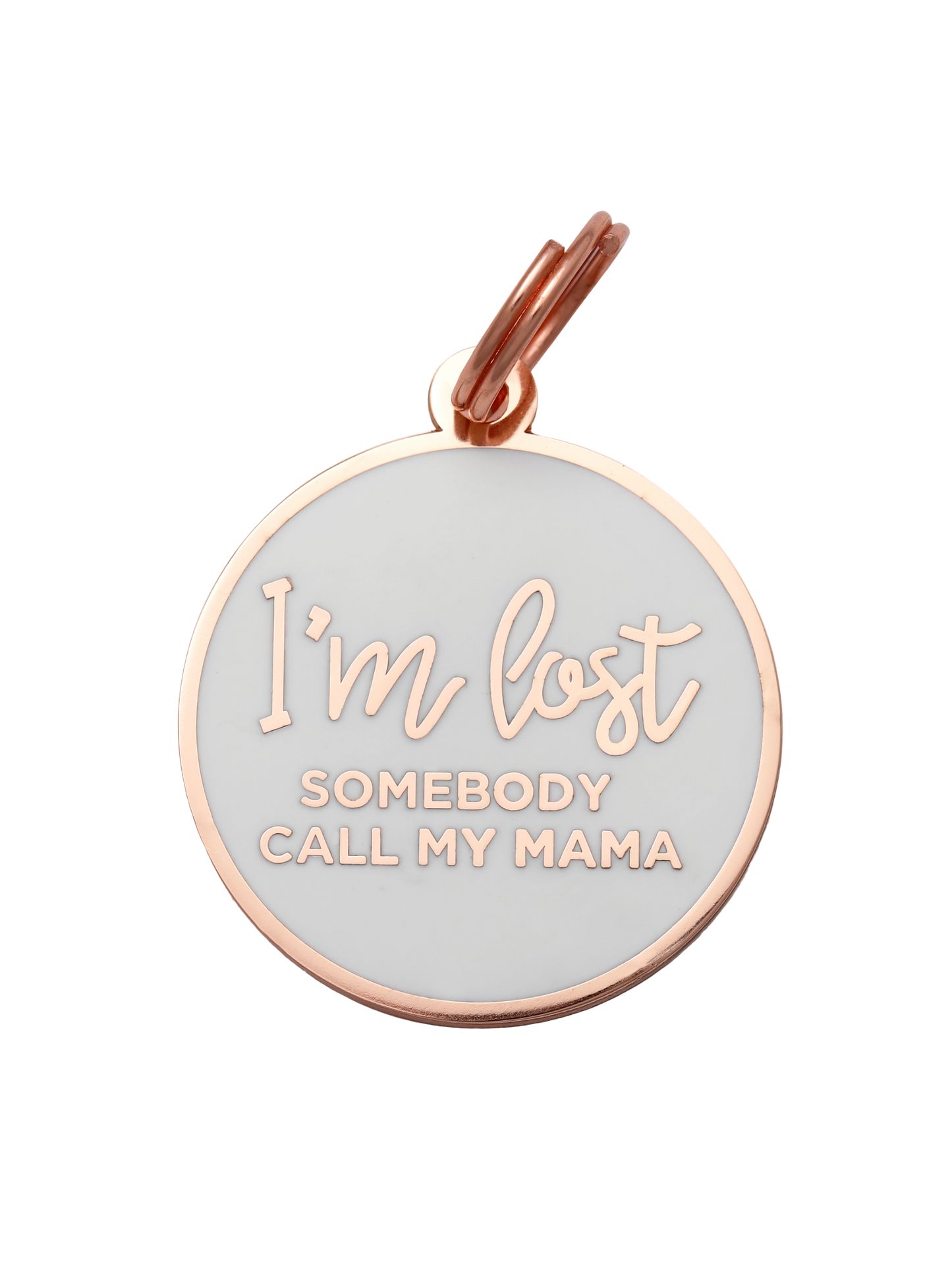 I'm Lost, Somebody Call My Mama Pet ID Tag: Navy / Gold