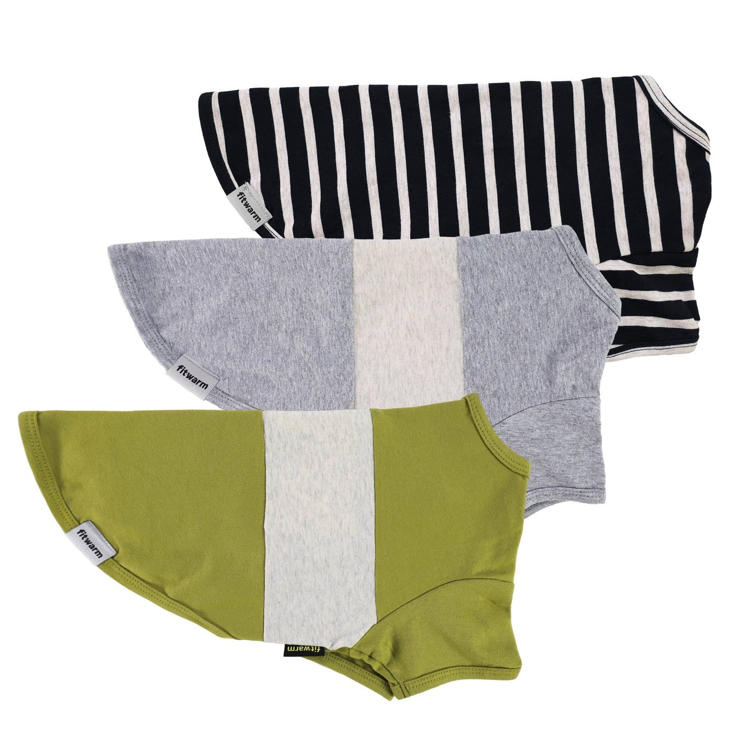3 Pack Color Block Striped Shirt