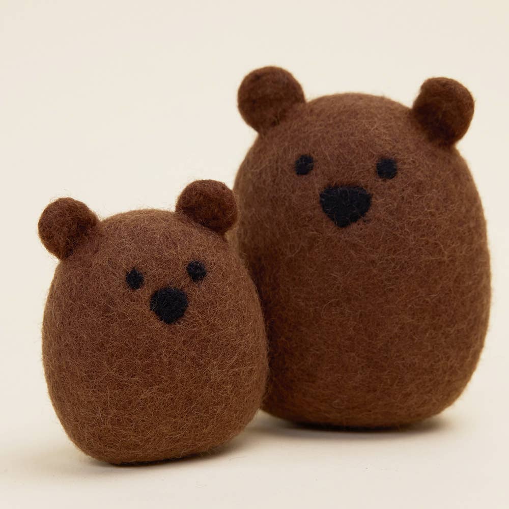 WOOL BROWN BEAR: Large