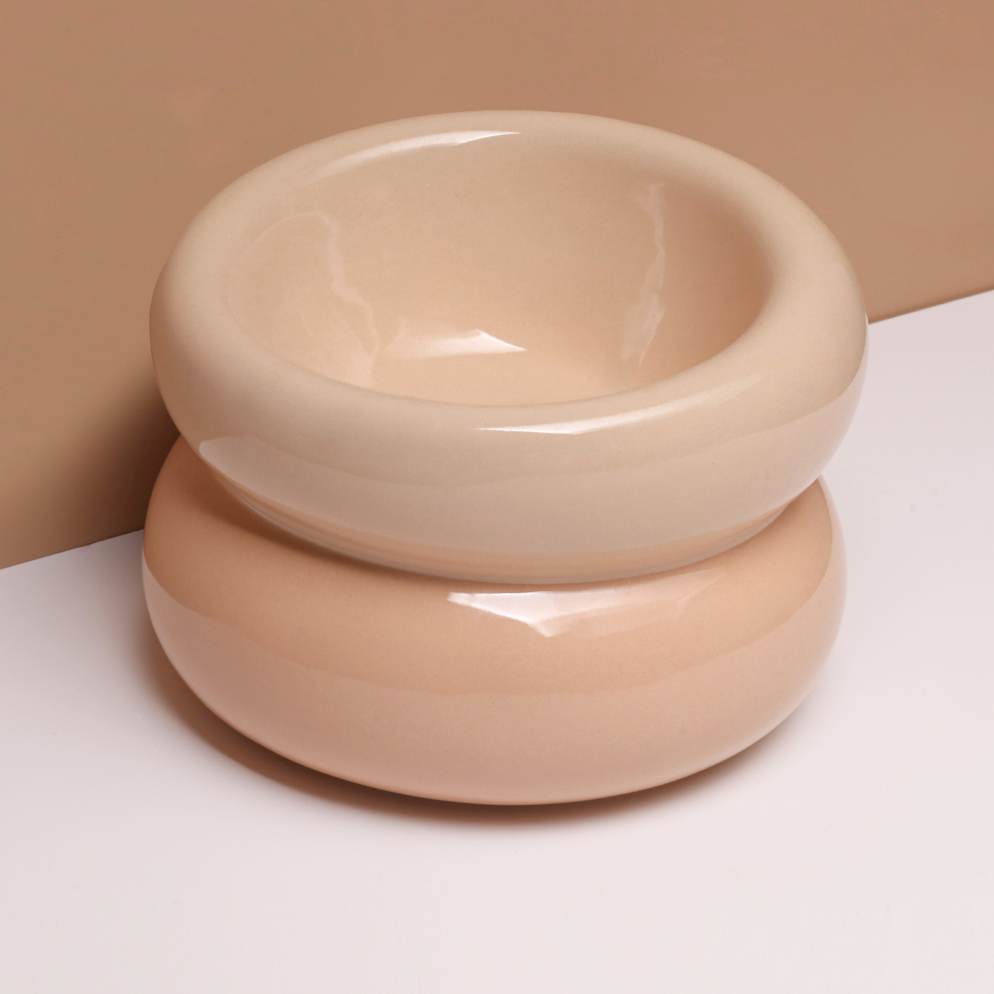 Soufflé Pet Bowl - Cream Beige