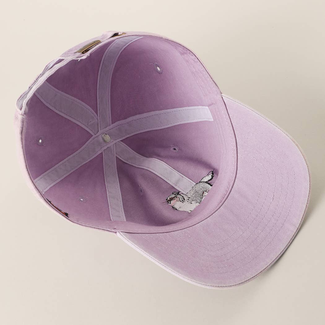 BERNESE MOUNTAIN DOG Embroidered Cotton Baseball Cap: GREY