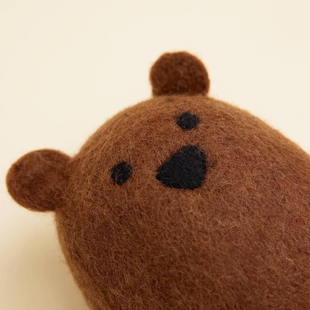 WOOL BROWN BEAR: Large