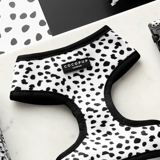 Monochrome Spots Adjustable Neck Harness