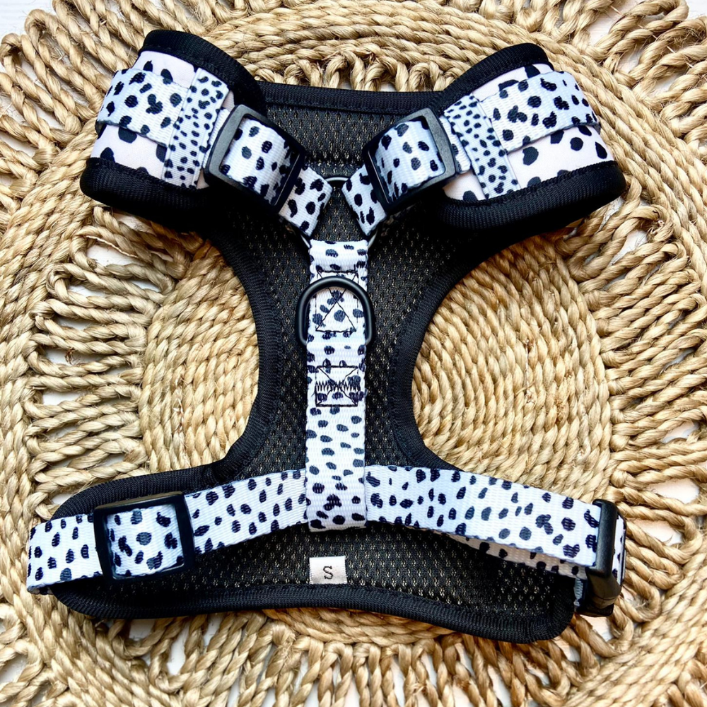 Monochrome Spots Adjustable Neck Harness