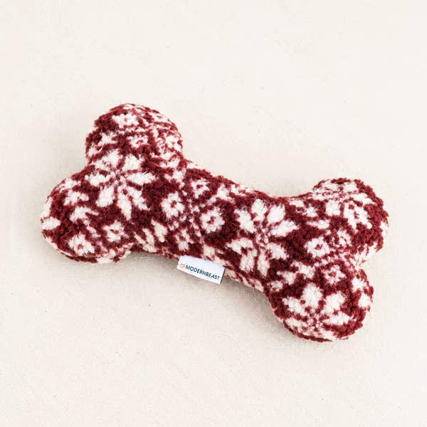 THE SHERPA BONE DOG TOY: Forest Green