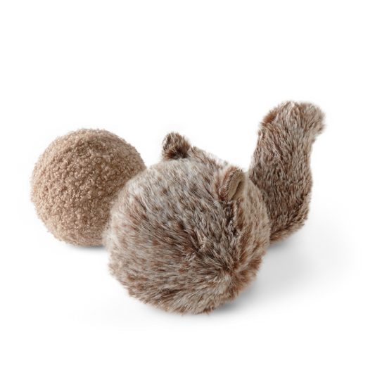 SQUIRREL POP // ENRICHMENT DOG TOY // Squeaky Ball: M