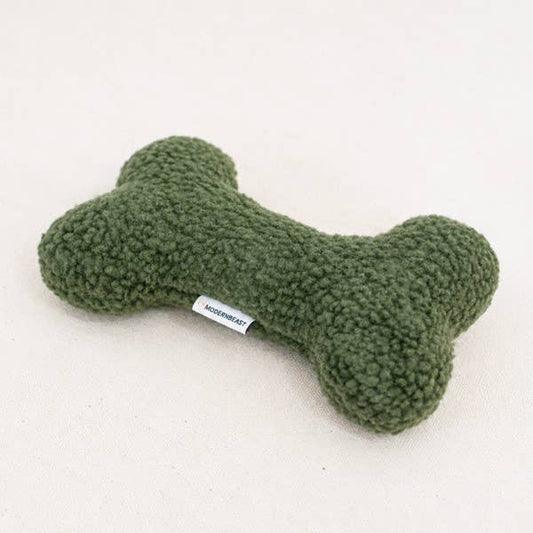 THE SHERPA BONE DOG TOY: Forest Green