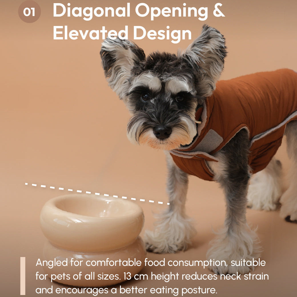 Soufflé Pet Bowl - Cream Beige