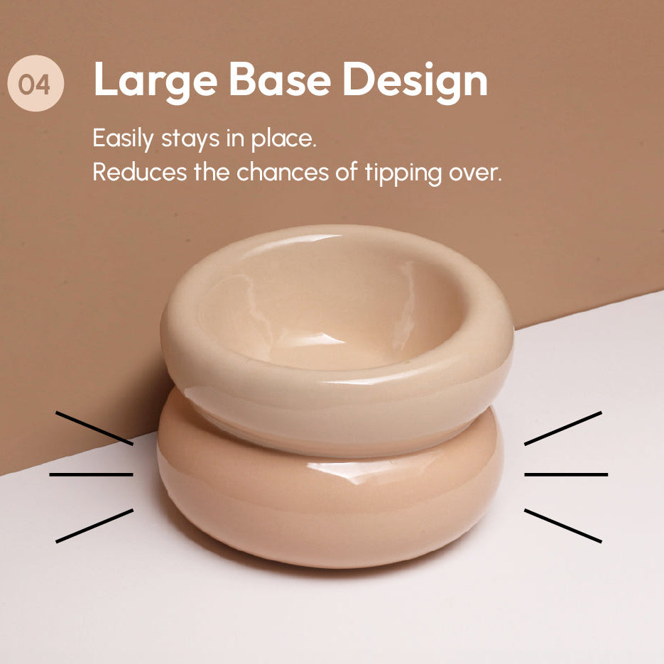 Soufflé Pet Bowl - Cream Beige
