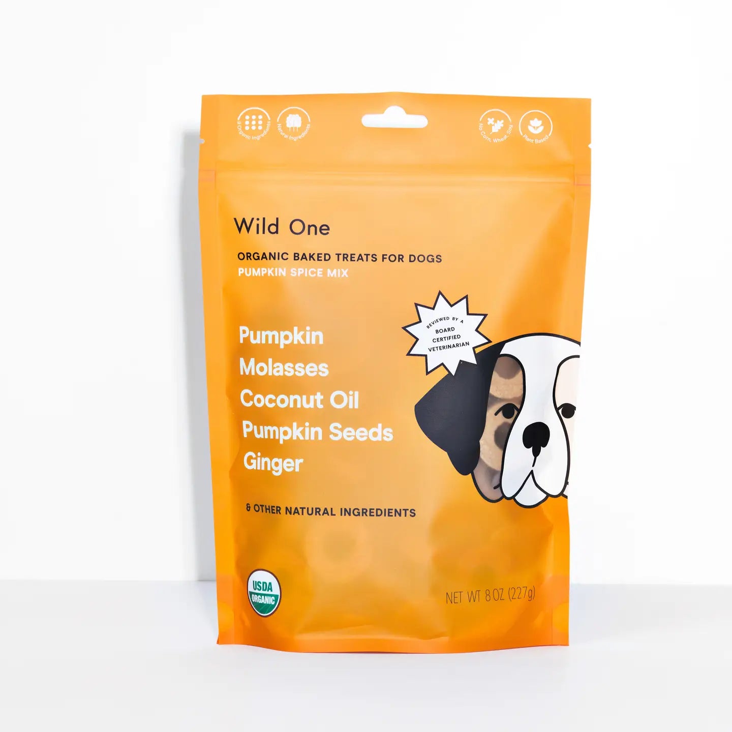 Wild One Organic Pumpkin Spice Vegan Baked Dog Treats