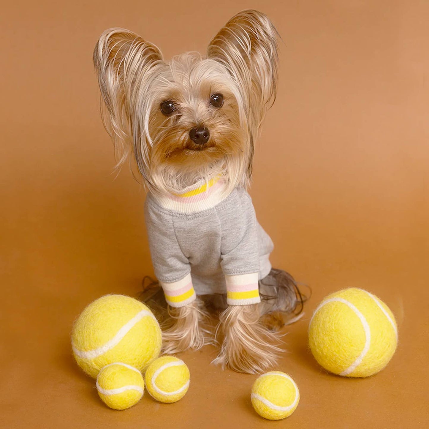 Large Gray Wool Tennis Ball