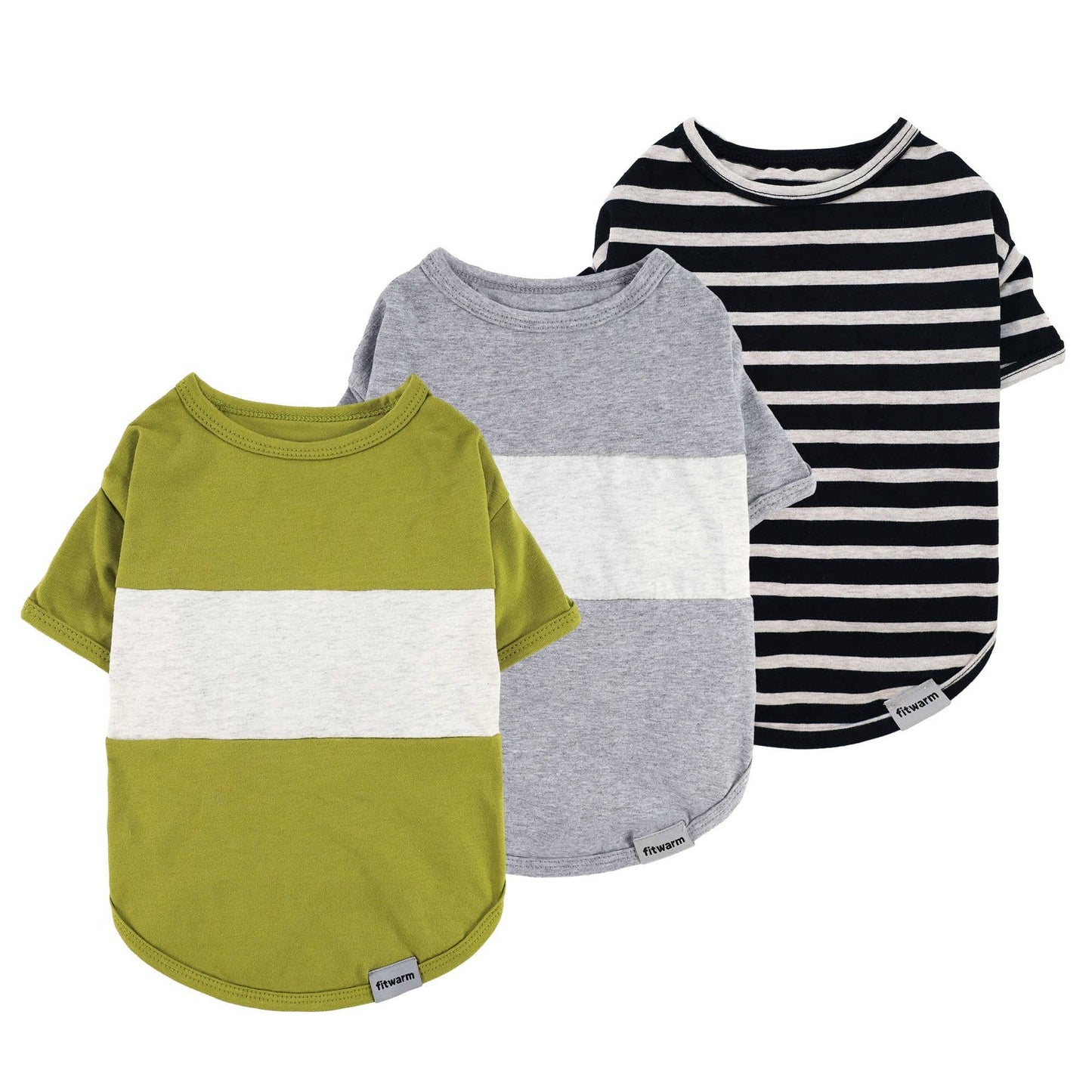 3 Pack Color Block Striped Shirt