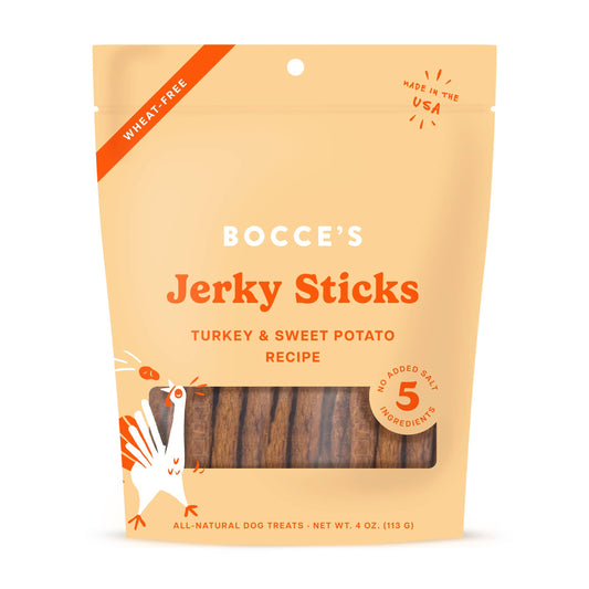 Bocce's Bakery Turkey Grazers Jerky Sticks Dog Treats