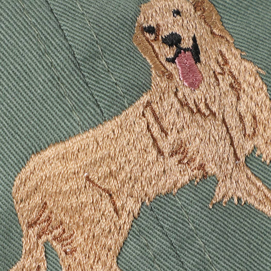 GOLDEN RETRIEVER Embroidery Cotton Baseball Cap: BEIGE / One Size