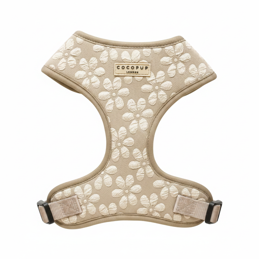 LUXE Mocha Flower Harness on white